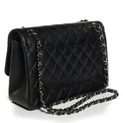 Chanel Caviar Quilted Jumbo Double Flap Black 11 of 16