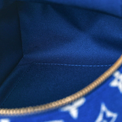 Louis Vuitton Jacquard Velvet Monogram Palm Springs Backpack Mini Blue 5 of 8