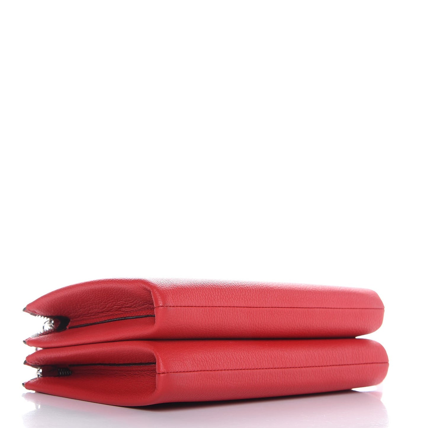 Grained Calfskin Milla Double Crossbody Bag Ruby Red