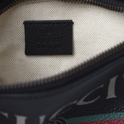 Gucci Grained Calfskin Small Logo Belt Bag Black 7 of 10