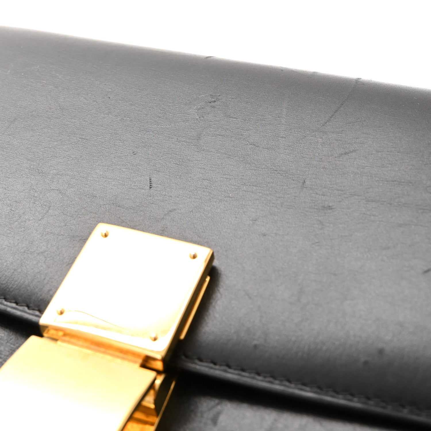 Celine Box Calfskin Medium Classic Box Flap Bag Black 12 of 13
