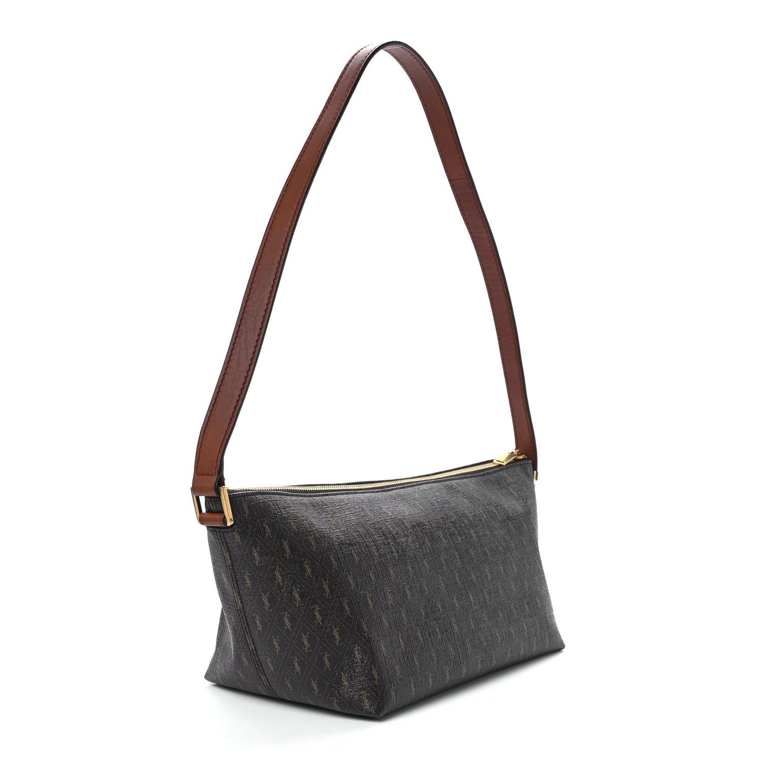Saint Laurent Canvas Smooth Calfskin Le Monogramme Crossbody Bag Chestnut 3 of 12