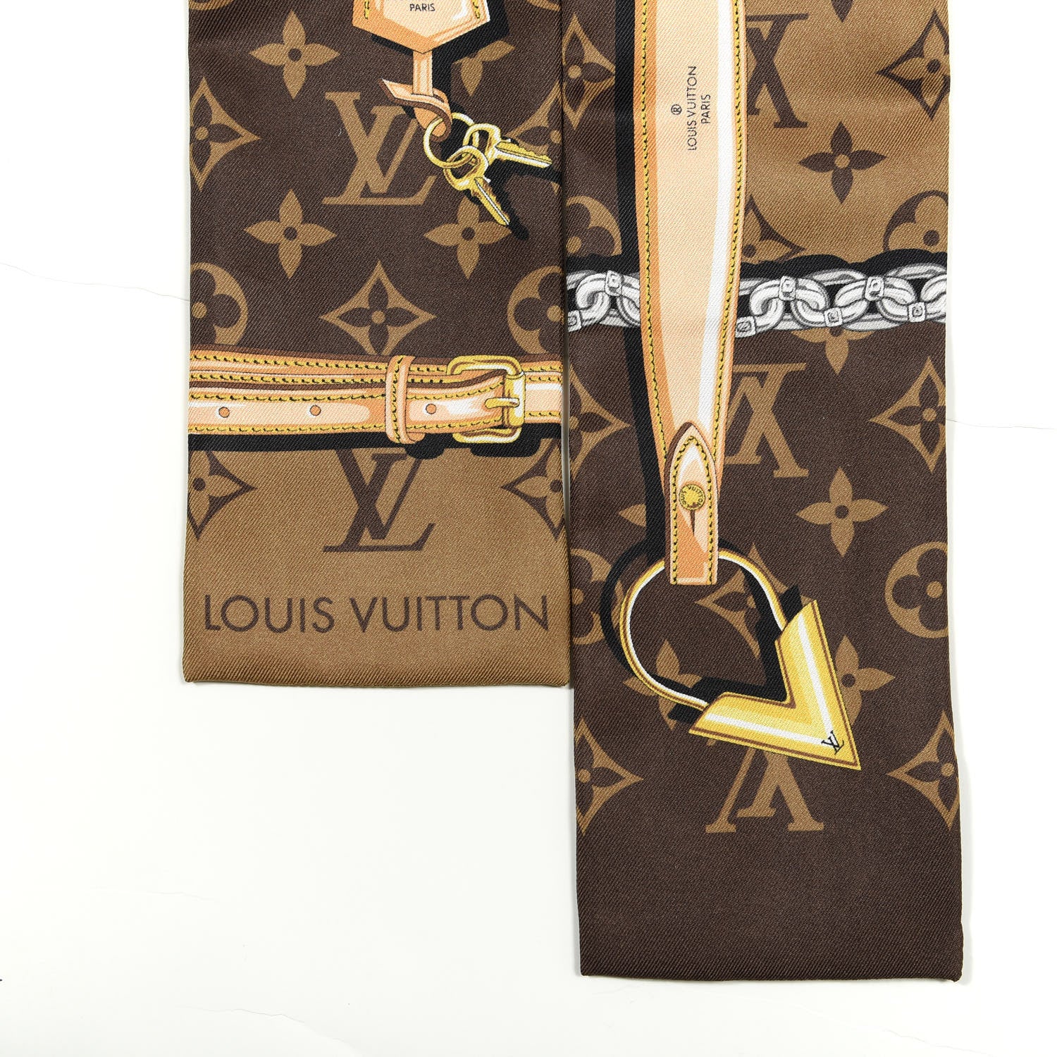 Louis Vuitton Silk Monogram Confidential Bandeau Brown 4 of 4