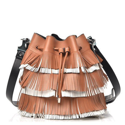 Proenza Schouler Calfskin Medium Fringe Bucket Bag Dune White 1 of 10