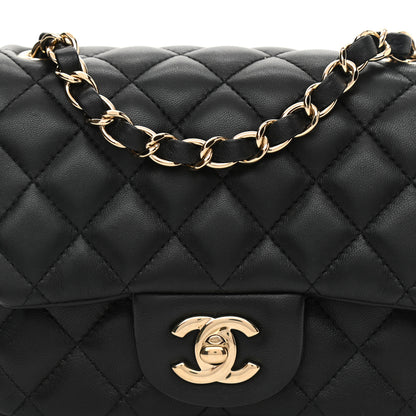 Chanel Lambskin Quilted Mini Square Flap Black 8 of 9
