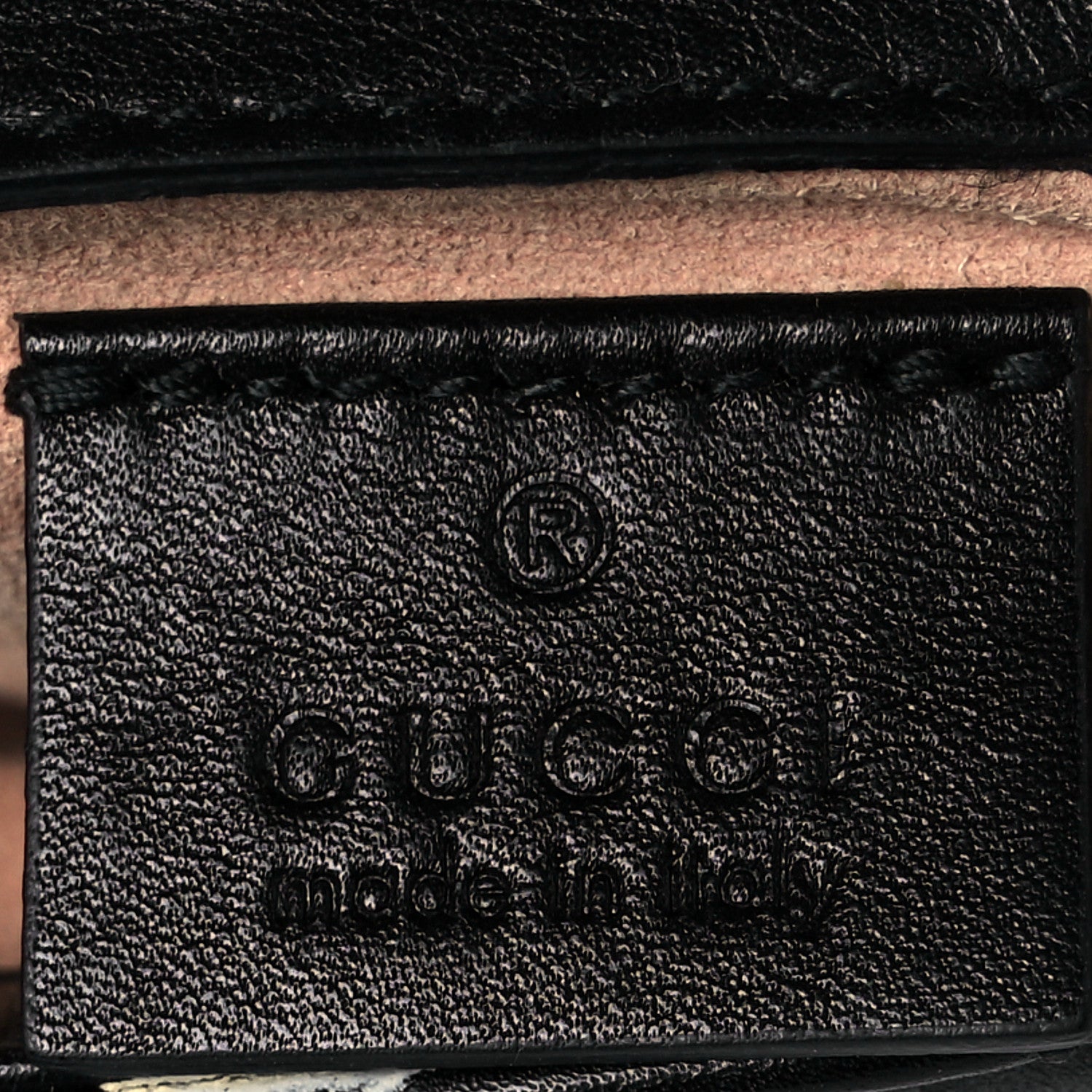 Gucci Calfskin Matelasse Super Mini GG Marmont Shoulder Bag Black 6 of 11
