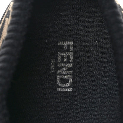 Fendi Jersey FF Mens Low Top Sock Sneakers 10 Black Tobacco 7 of 8