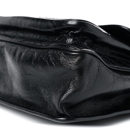 Saint Laurent Crinkled Calfskin Matelasse Monogram Medium Niki Chain Satchel Black 9 of 13