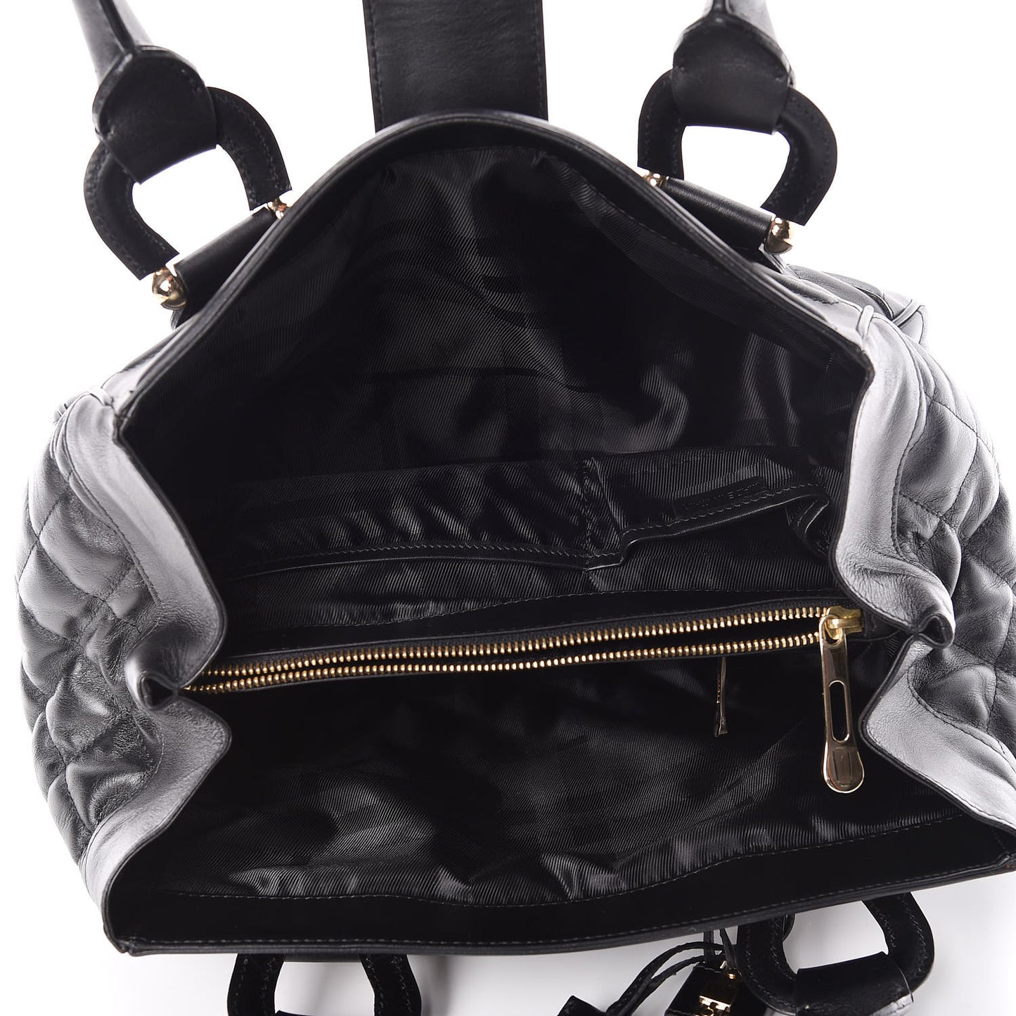 Calfskin Quilted Manor Tote Black