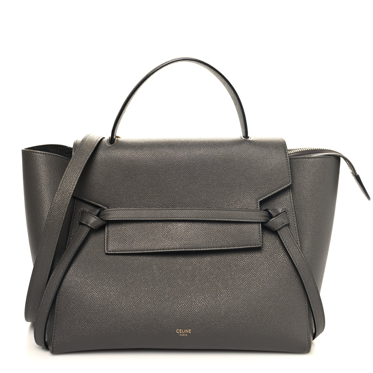 Celine Grained Calfskin Mini Belt Bag Grey 1 of 14