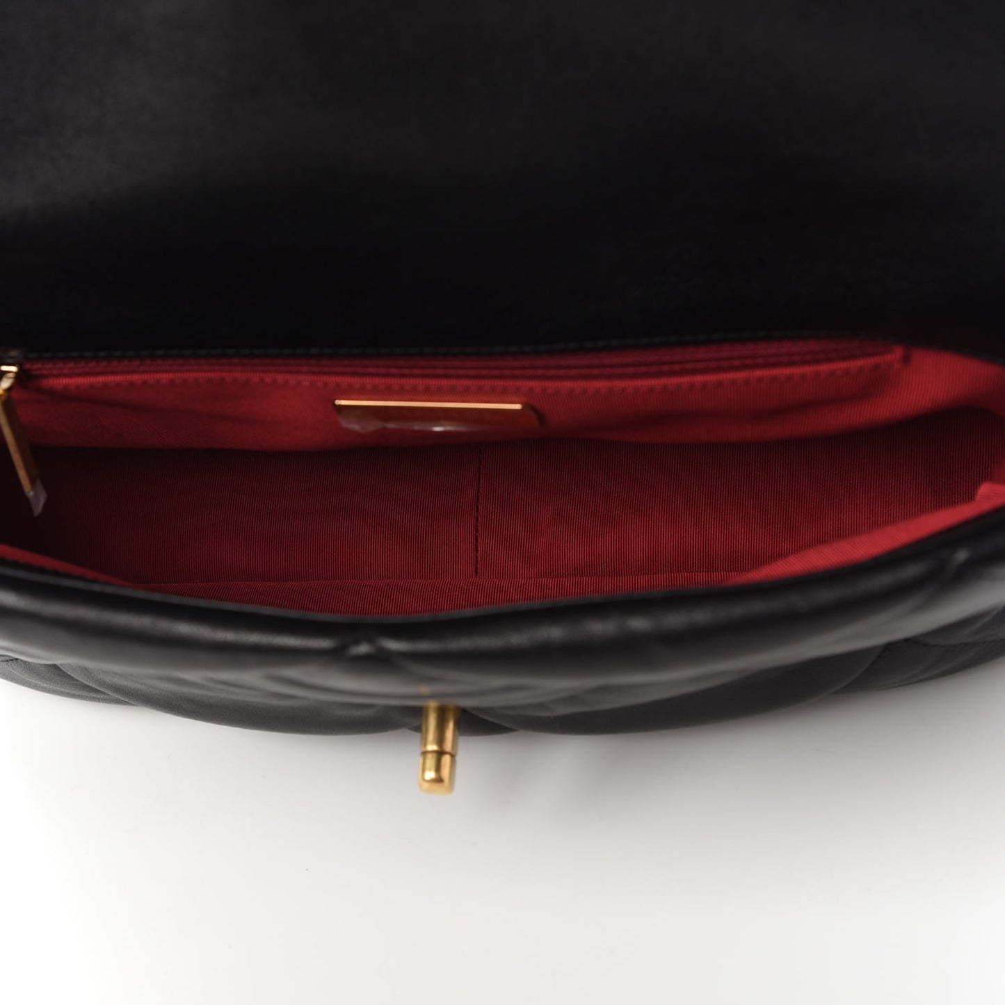 Lambskin Quilted Large Chanel 19 Flap Black