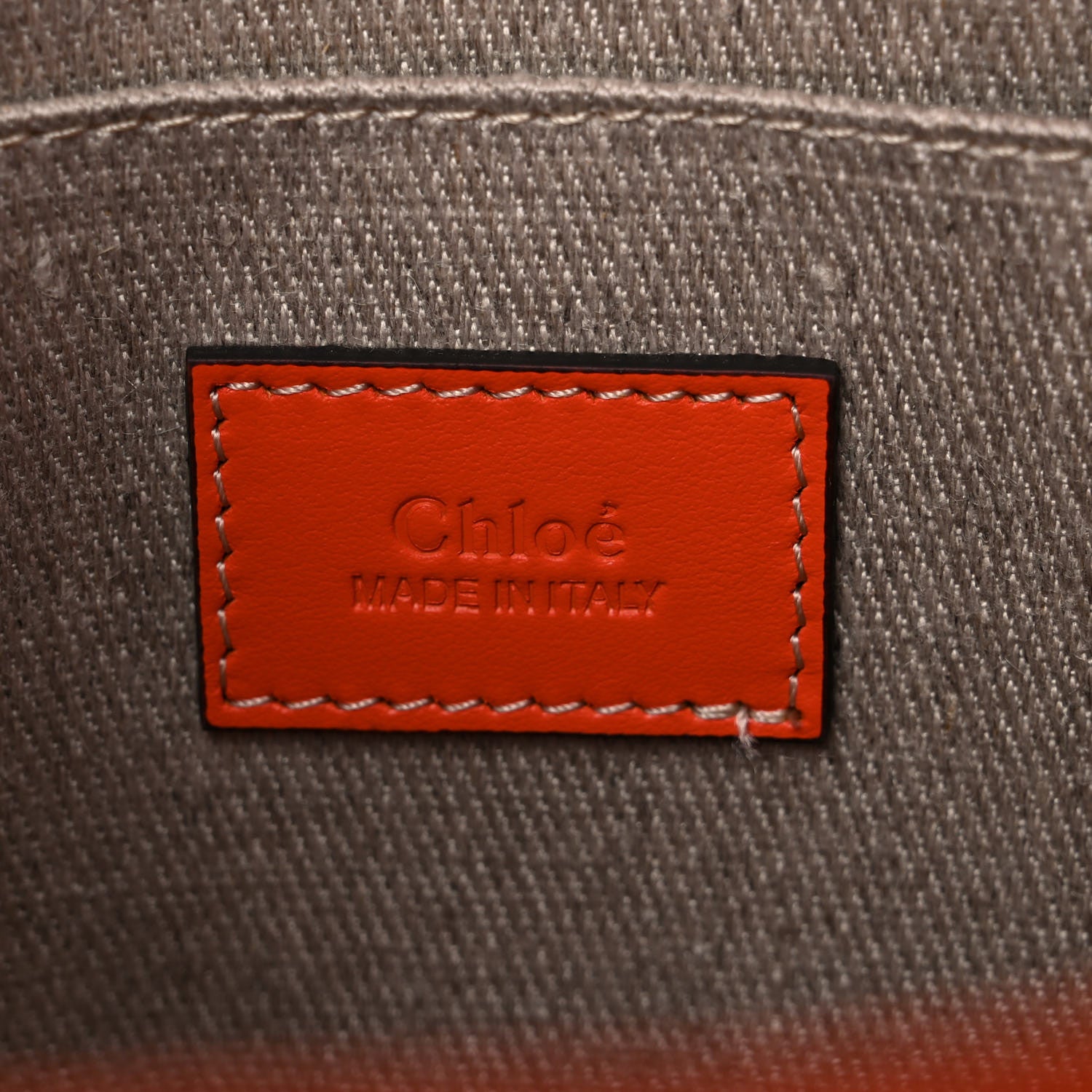 Chloe Suede Calfskin Small Woody Ribbon Tote Rusted Orange 6 of 10