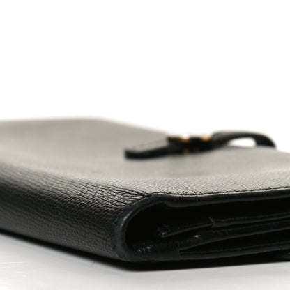 Chanel Grained Calfskin CC Button Long Wallet Black 9 of 14
