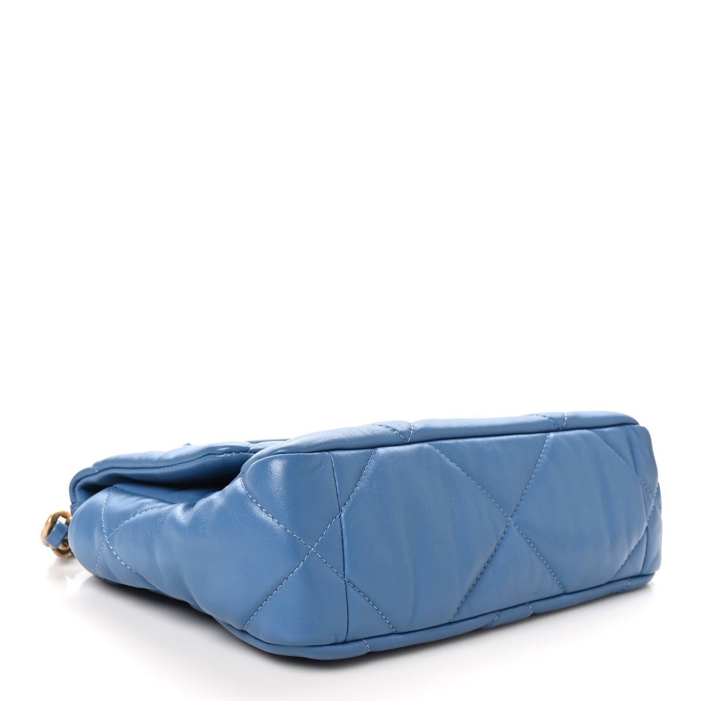 Lambskin Quilted Medium Chanel 19 Flap Blue