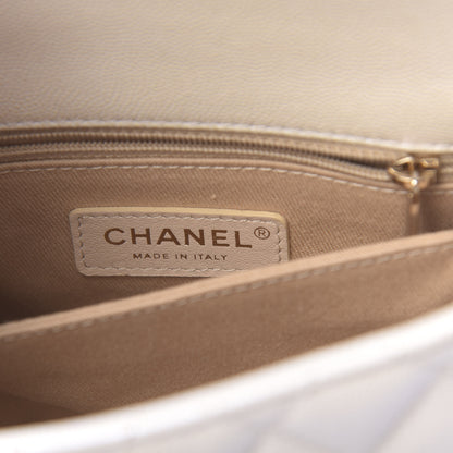 Chanel Iridescent Caviar Quilted Mini Coco Handle Flap White 7 of 11