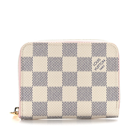 Louis Vuitton Damier Azur Zippy Coin Purse Rose Ballerine 1 of 6