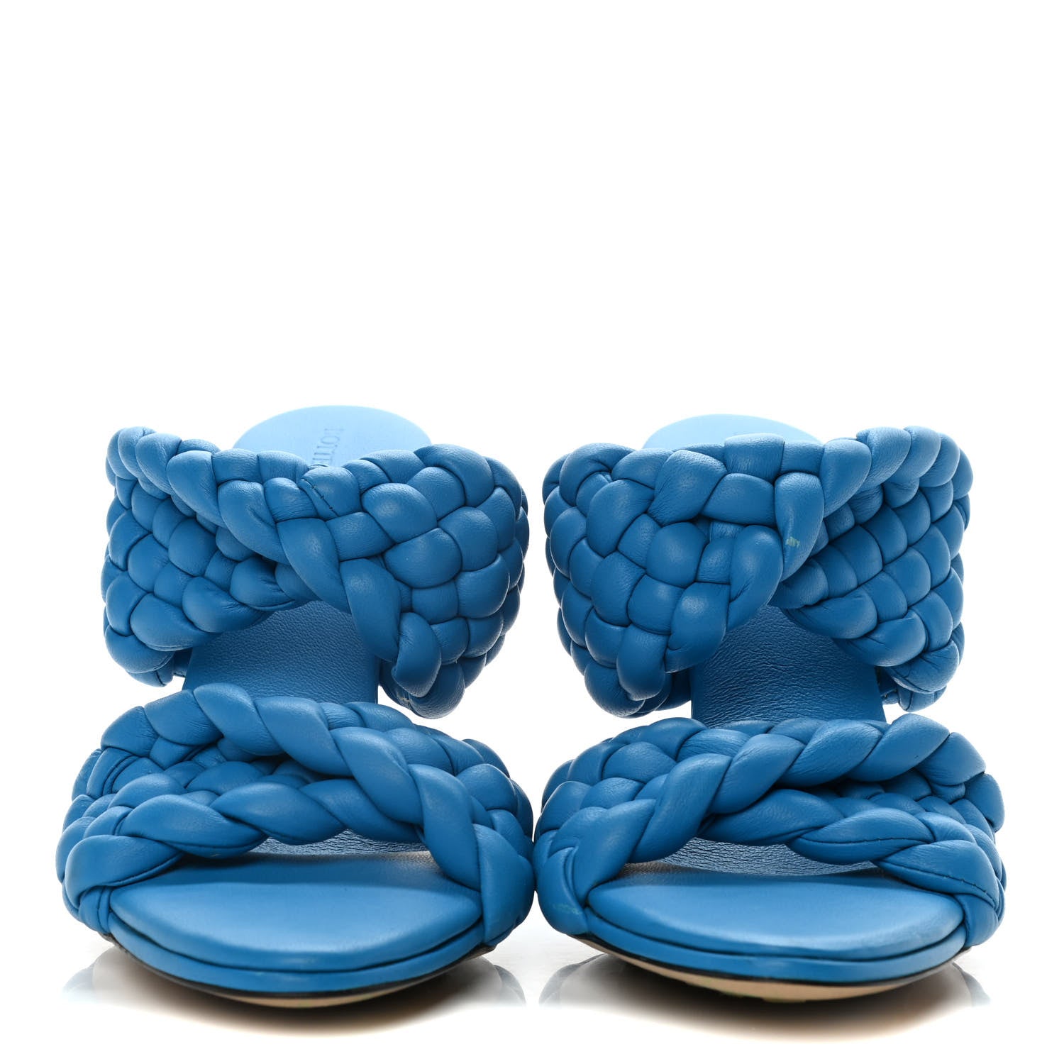 Bottega Veneta Nappa Twisted Padded Intrecciato Curve Slide Sandals 40.5 Bleuette 2 of 9