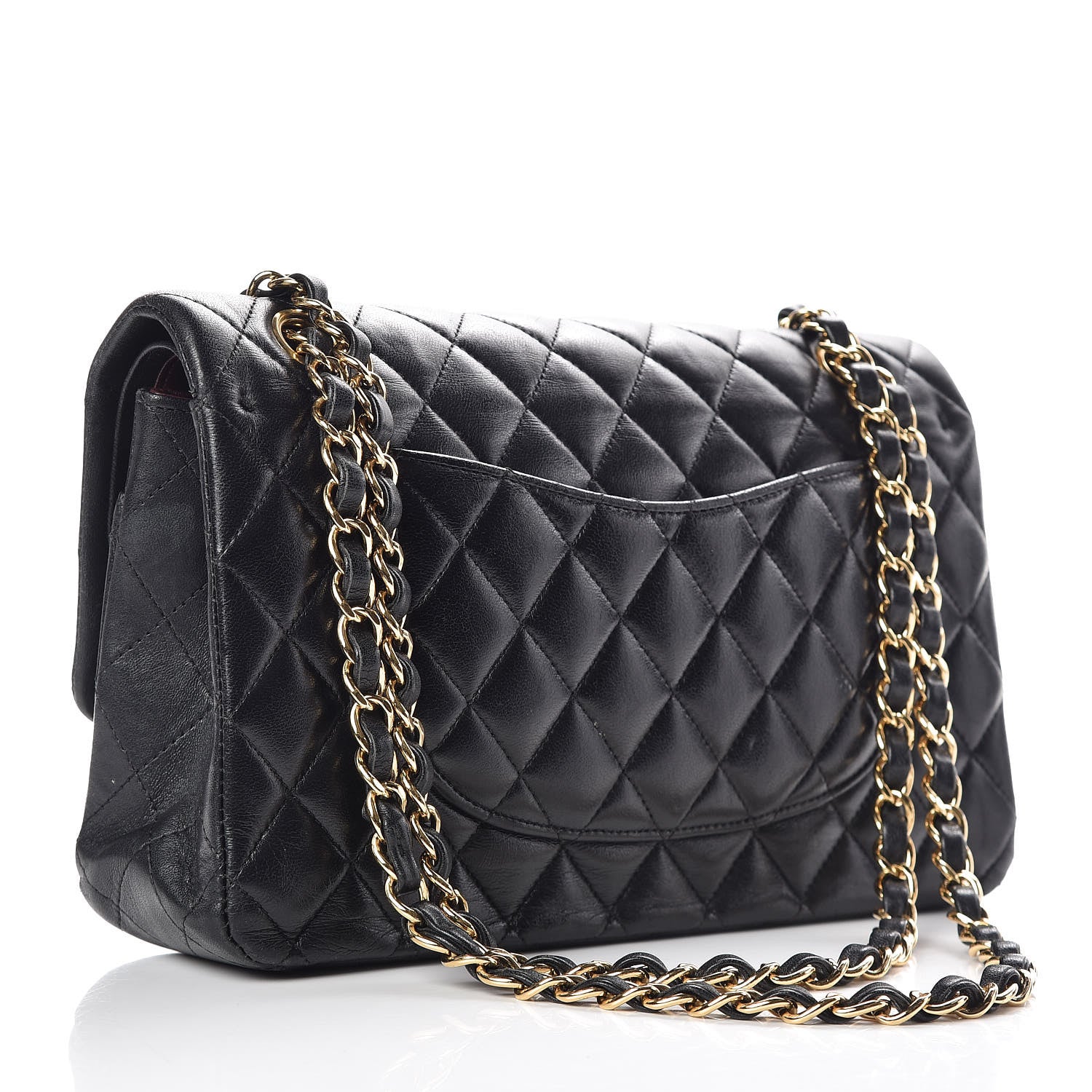 Chanel Lambskin Quilted Medium Double Flap Black 3 of 11
