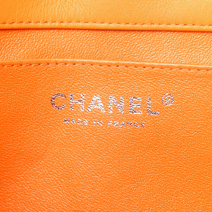Chanel Patent Quilted Clutch with Chain Flap Orange 6 of 14