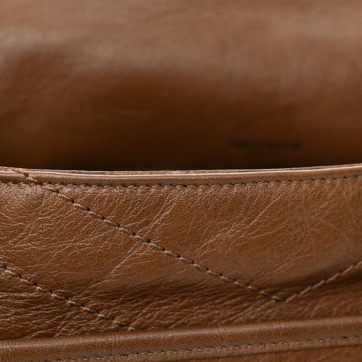 Saint Laurent Crinkled Calfskin Matelasse Monogram Medium Niki Chain Satchel Tan Brown 11 of 11
