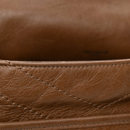 Saint Laurent Crinkled Calfskin Matelasse Monogram Medium Niki Chain Satchel Tan Brown 11 of 11