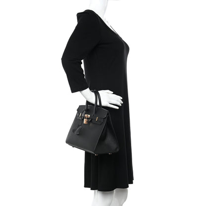 Hermes Epsom Birkin Sellier 25 Black 2 of 11