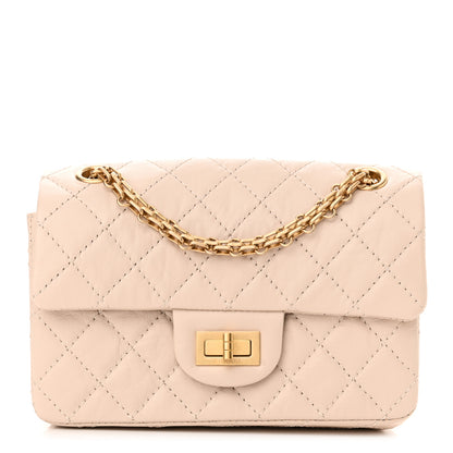 Chanel Aged Calfskin Quilted 2.55 Reissue Mini Flap Light Beige 1 of 11