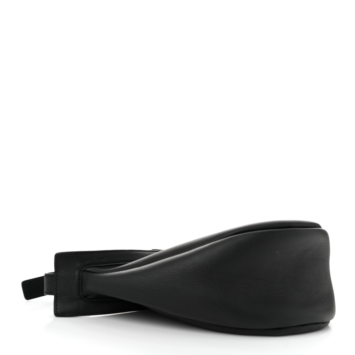 Grained Calfskin Small Slouchy Banana Bag Black