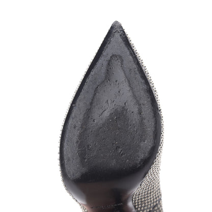 Saint Laurent Calfskin Paris Micro Studded 110 Thorn Pumps 37 Black 10 of 11