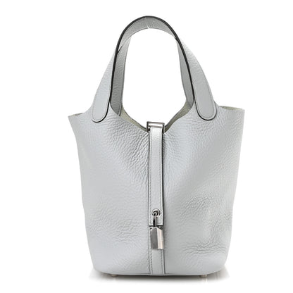 Hermes Taurillon Clemence Picotin Lock 18 PM Bleu Pale 1 of 13