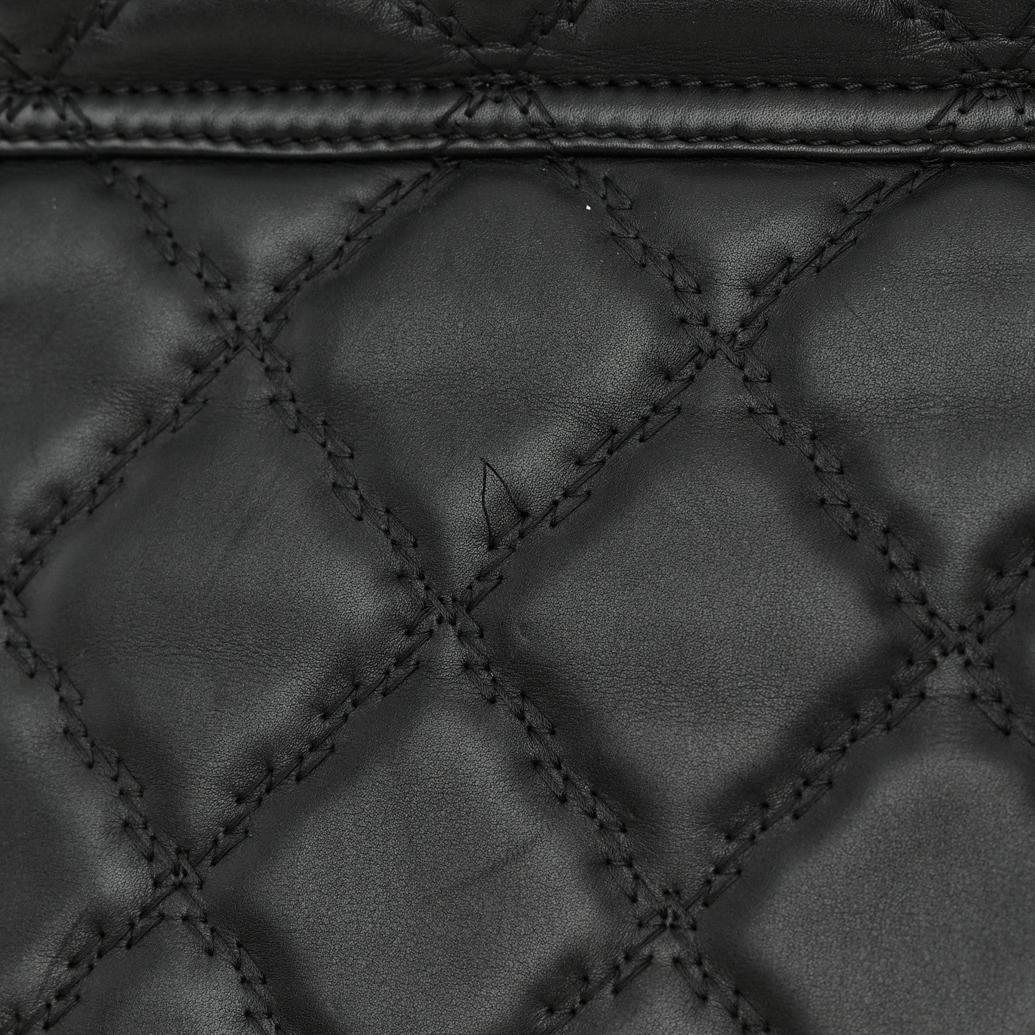 Chanel Calfskin Double Stitch Large Hamptons Flap Bag Black 17 of 19