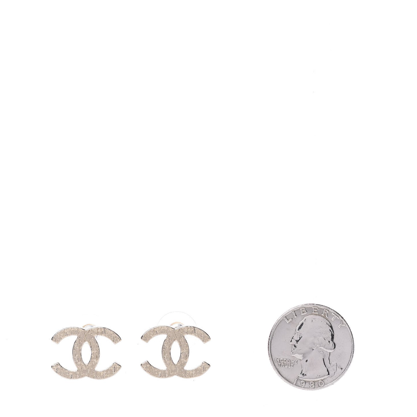 Textured CC Earrings Gold