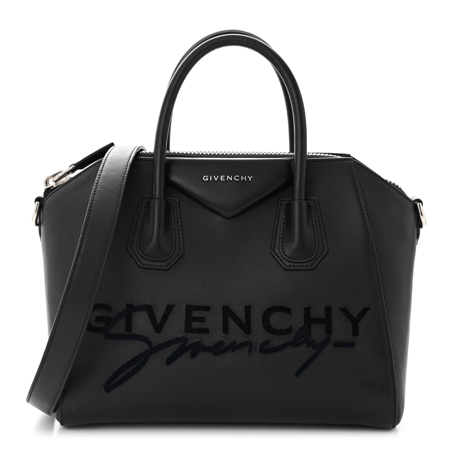 Givenchy Calfskin Signature Logo Small Antigona Black 1 of 11