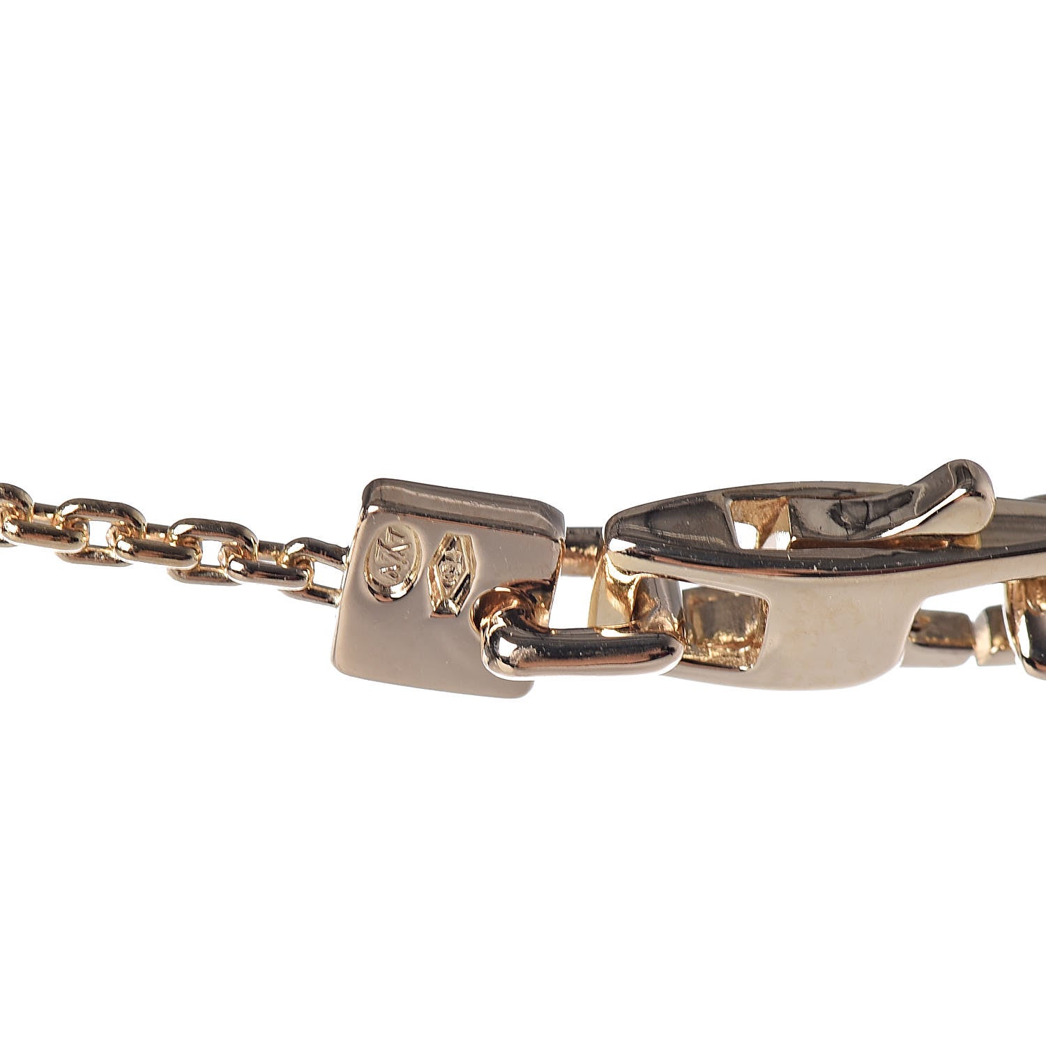 Louis Vuitton 18K Yellow Gold Diamond ID Nameplate Necklace 6 of 6