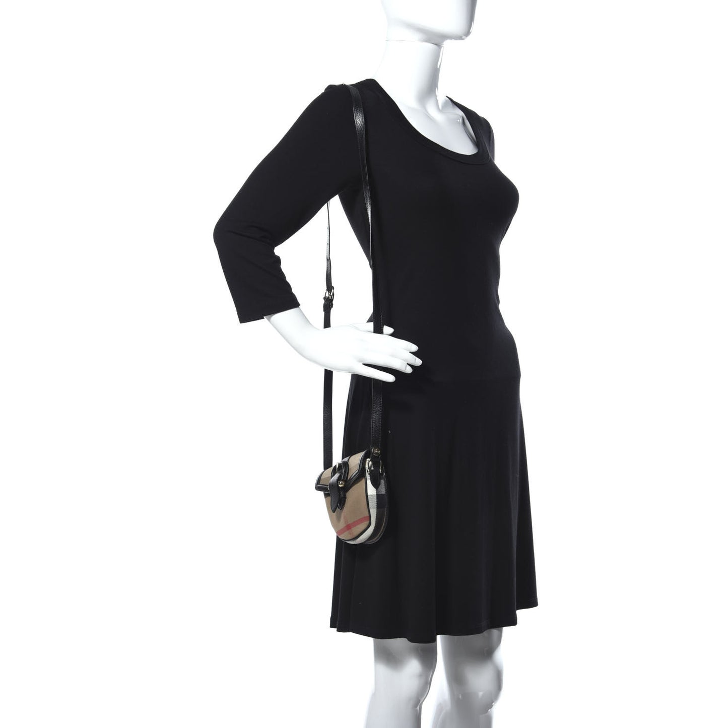 House Check Mini Crossbody Bag Black