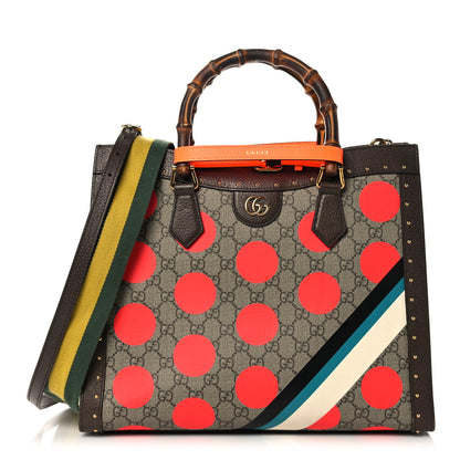 Gucci GG Supreme Monogram Equestrian Medium Diana Tote Bag Beige Multicolor New Acero 1 of 14