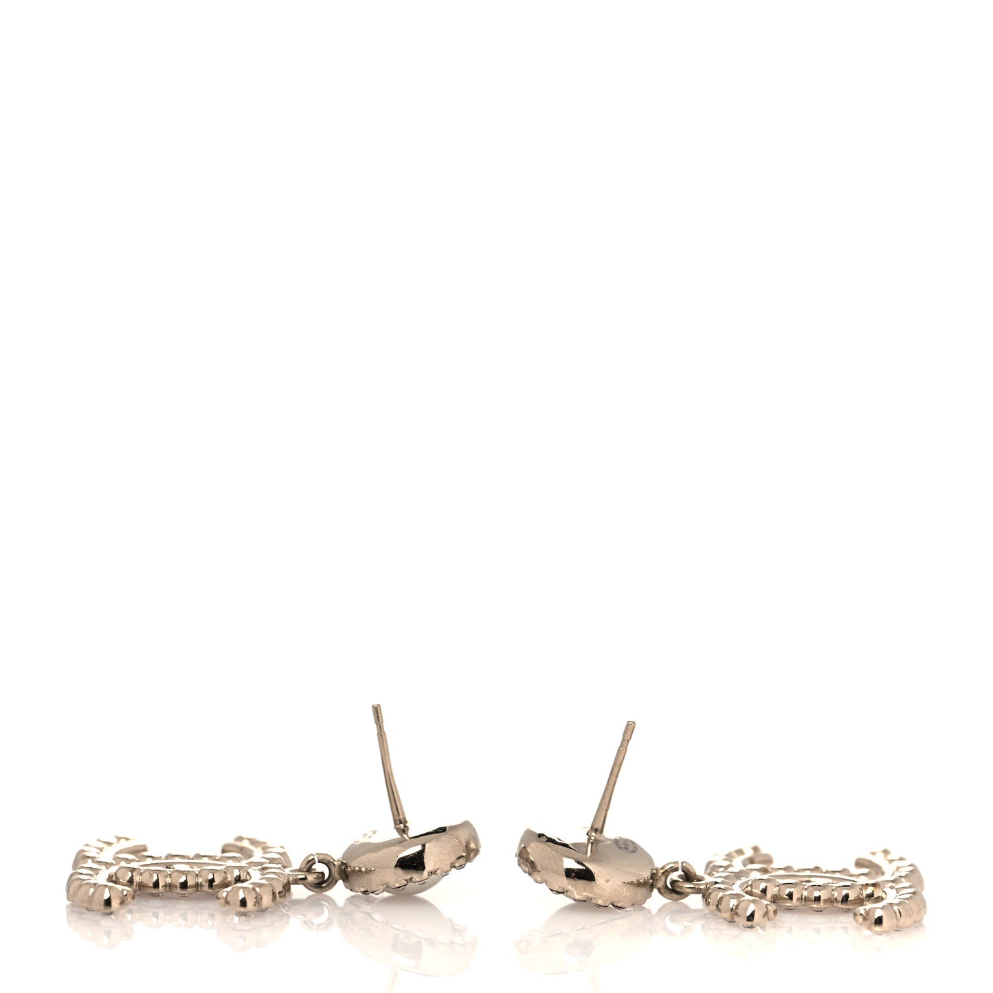 Crystal Pearl Bow-tiful CC Drop Earrings Gold