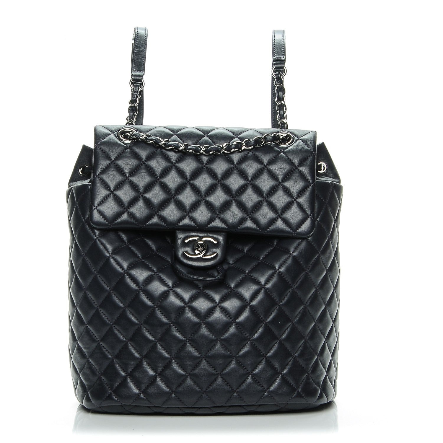 Chanel Lambskin Quilted Large Urban Spirit Backpack Dark Navy 1 of 7