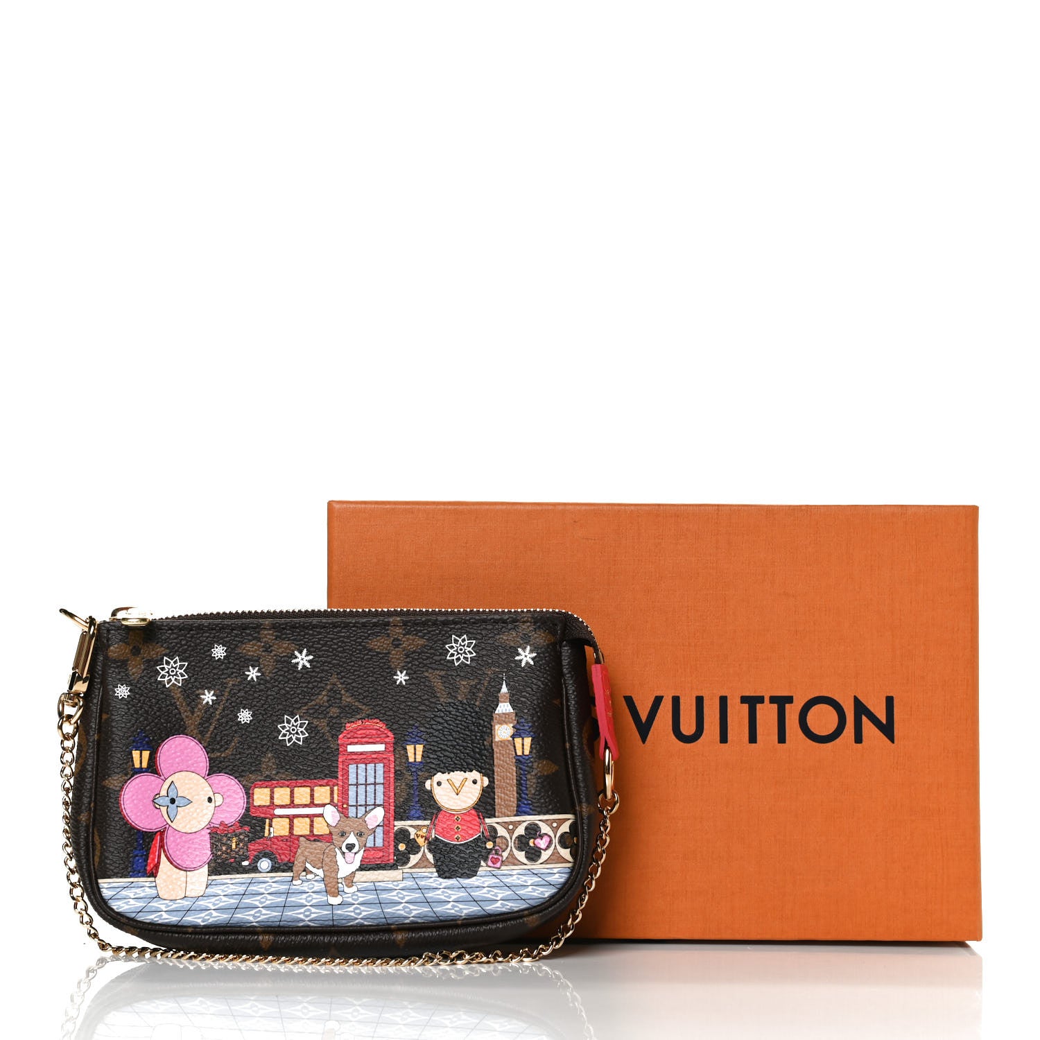 Louis Vuitton Monogram 2021 Christmas Animation London Mini Pochette Accessories Red 10 of 10