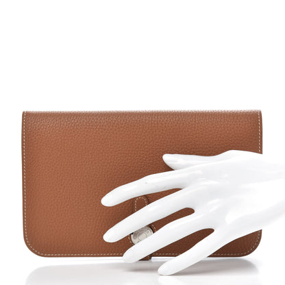 Hermes Togo Dogon Duo Wallet Gold 2 of 9