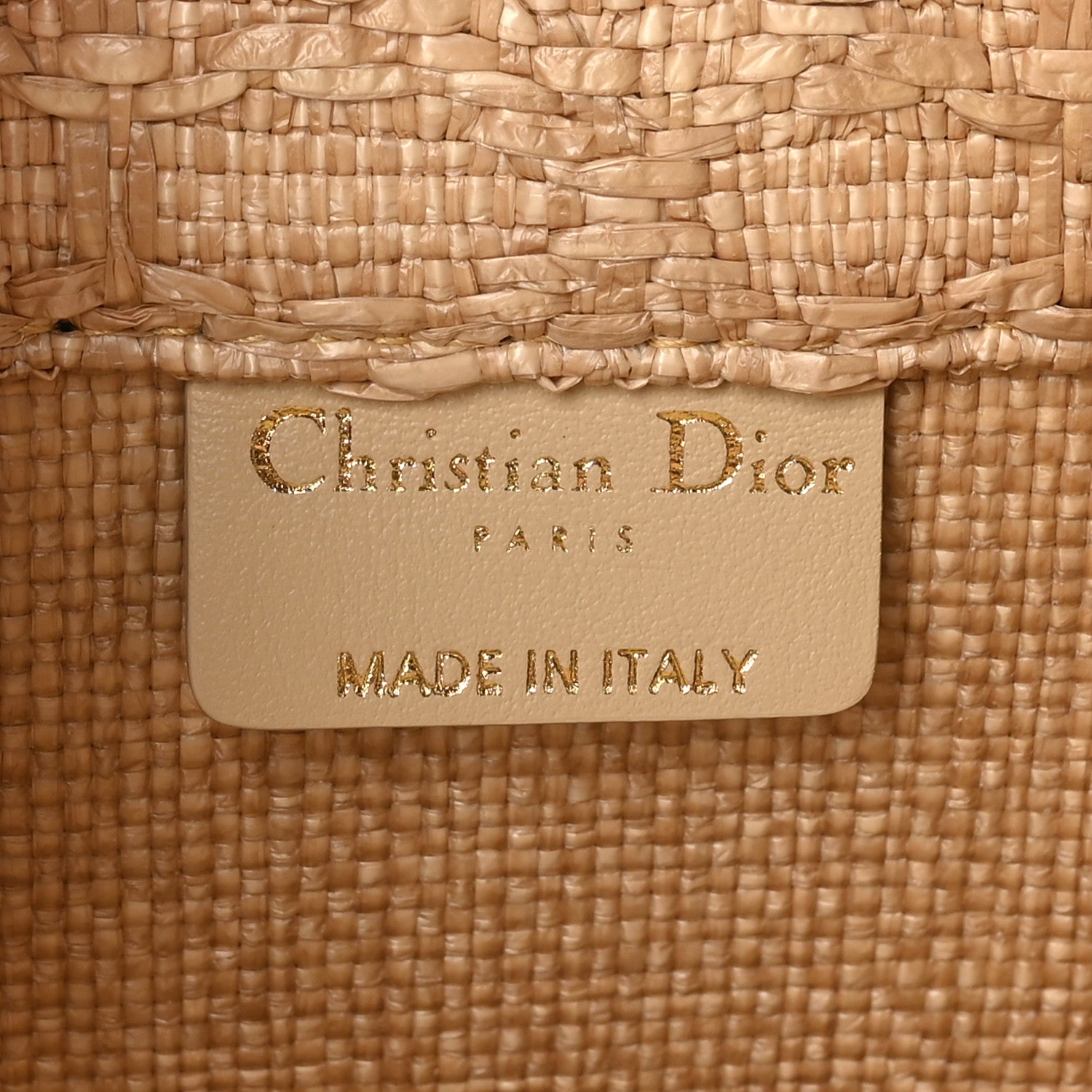 Christian Dior Raffia Cannage Medium Book Tote Natural 7 of 10
