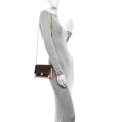 Louis Vuitton Monogram Flore Chain Wallet Rose Ballerine 2 of 9