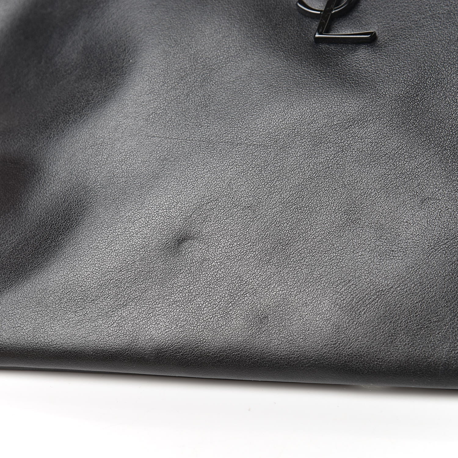 Saint Laurent Calfskin Monogram Zip Pouch Black 8 of 9