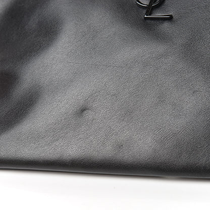 Saint Laurent Calfskin Monogram Zip Pouch Black 8 of 9