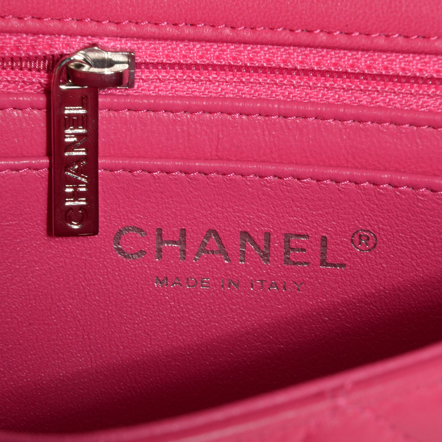 Chanel Lambskin Quilted Mini Flap Dark Pink 7 of 9