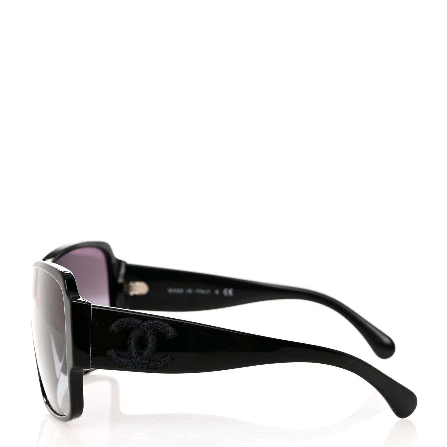 Acetate Shield Sunglasses 5449-A Black