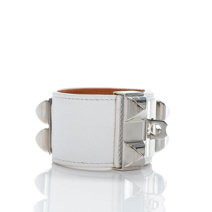 Hermes Epsom Collier de Chien CDC Bracelet S White 3 of 7