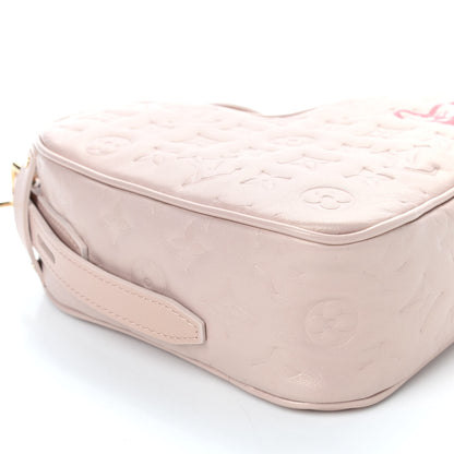 Louis Vuitton Lambskin Embossed Monogram Fall In Love Sac Coeur Light Pink 8 of 10