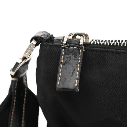Prada Tessuto Nylon Calfskin Flat Messenger Bag Black 10 of 12