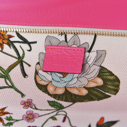 Gucci Canvas Medium Flora Tote Fuchsia 5 of 9